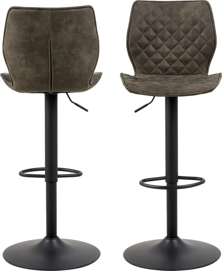 Set di 2 sgabelli girevoli da bar verde scuro 116 cm Naomi - Actona