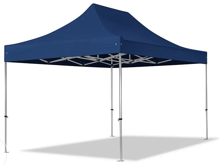 TOOLPORT 3x4,5m gazebo pieghevole PES con laterali (finestre panoramiche), PROFESSIONAL alluminio, blu scuro - (600209)