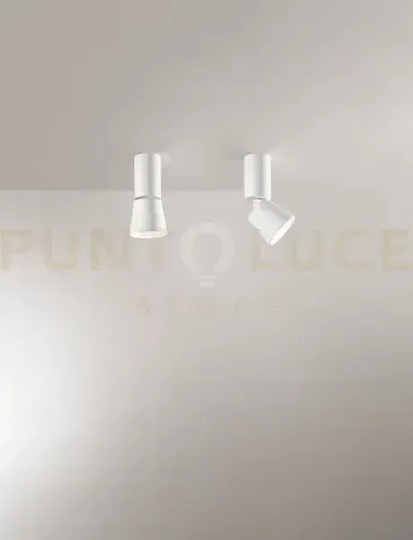 Kone faretto in alluminio bianco con rotazione e inclinazione led 1...