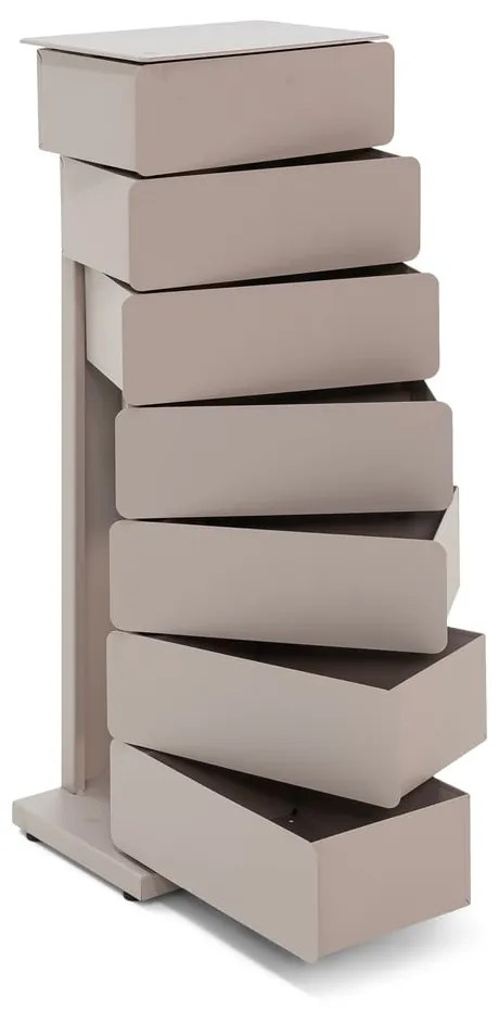 Cassettiera in metallo grigio-beige 37x98,5 cm Joey - Spinder Design
