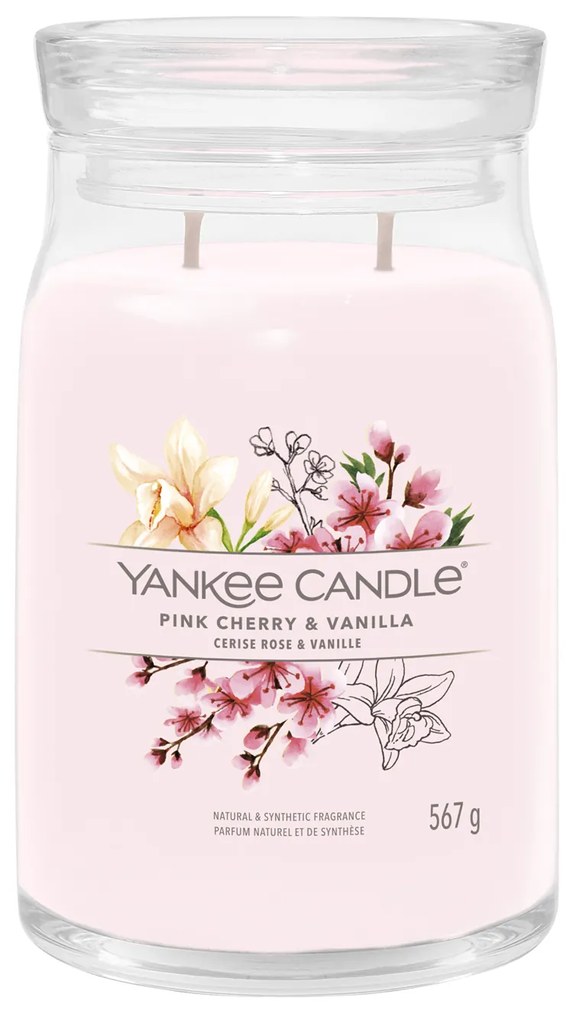 Pink Cherry Vanilla, candela in giara grande Yankee Candle