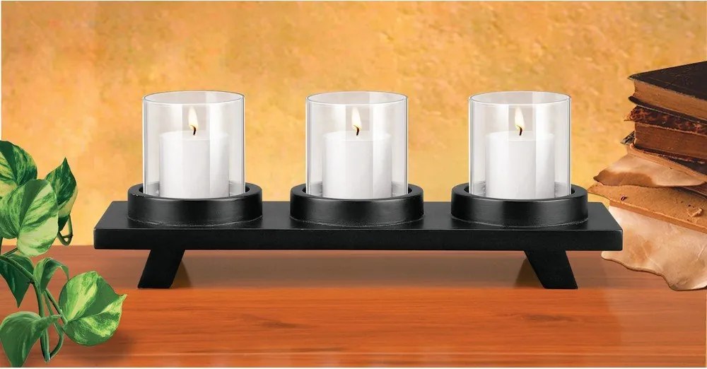 Portacandele in legno - Deco Pleasure