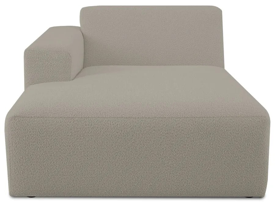 Modulo divano marrone chiaro in tessuto bouclé (angolo sinistro) Roxy - Scandic