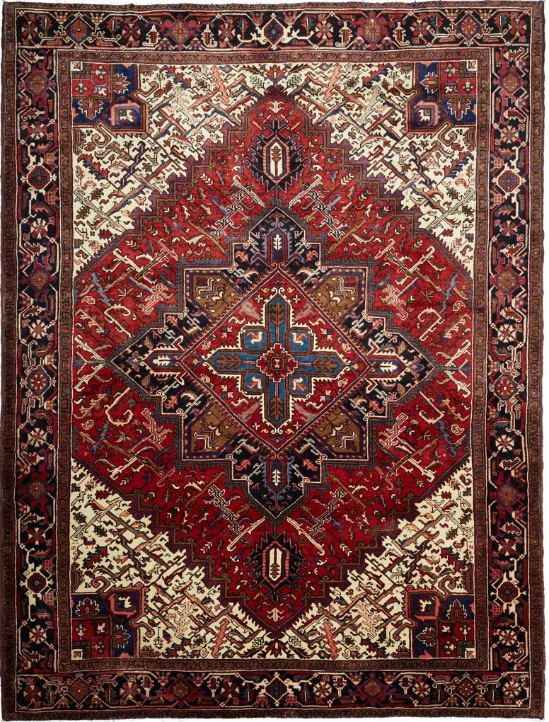 Heriz Tappeto persiano 260x340 Rosso (Iran) Annodato A Mano