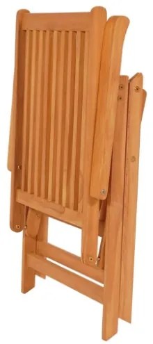 Sedie Reclinabili da Giardino con Cuscini 8 pz Massello di Teak