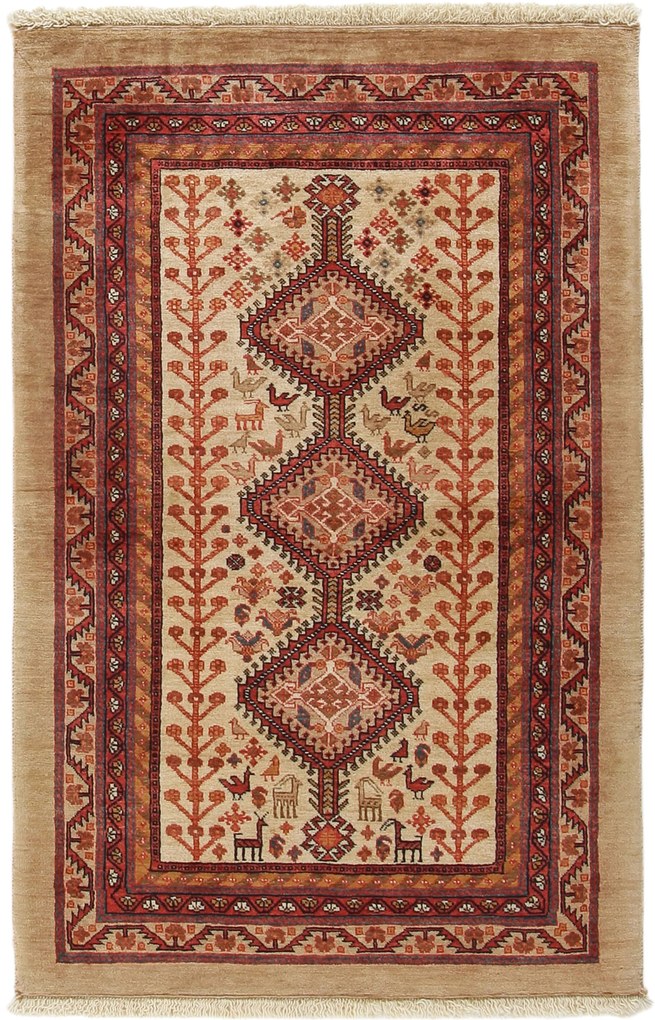 Gashghai Tappeto 140x80 (Iran) Annodato A Mano