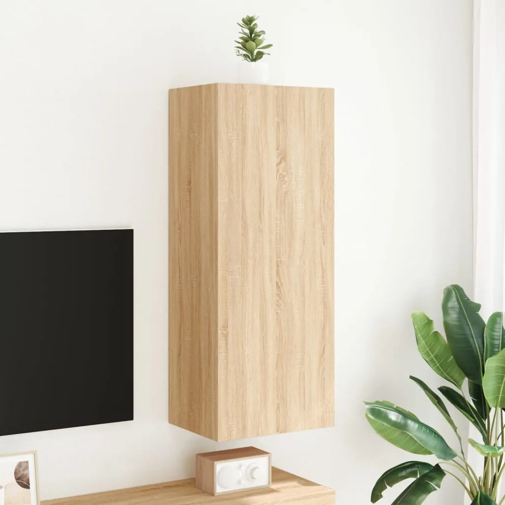 Mobile tv parete rovere sonoma 40,5x30x102 cm legno multistrato