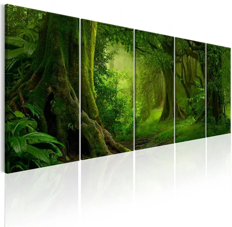 Quadro Tropical Jungle  Colore Marrone, Dimensioni e Misure 200x80