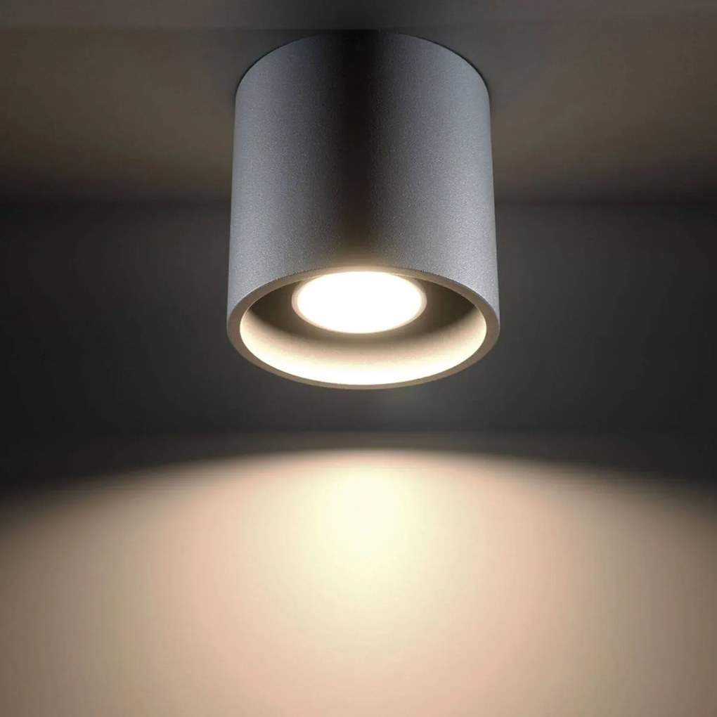 Plafoniera da Soffitto in Alluminio ORBIS 1 GU10 Grigia da interno