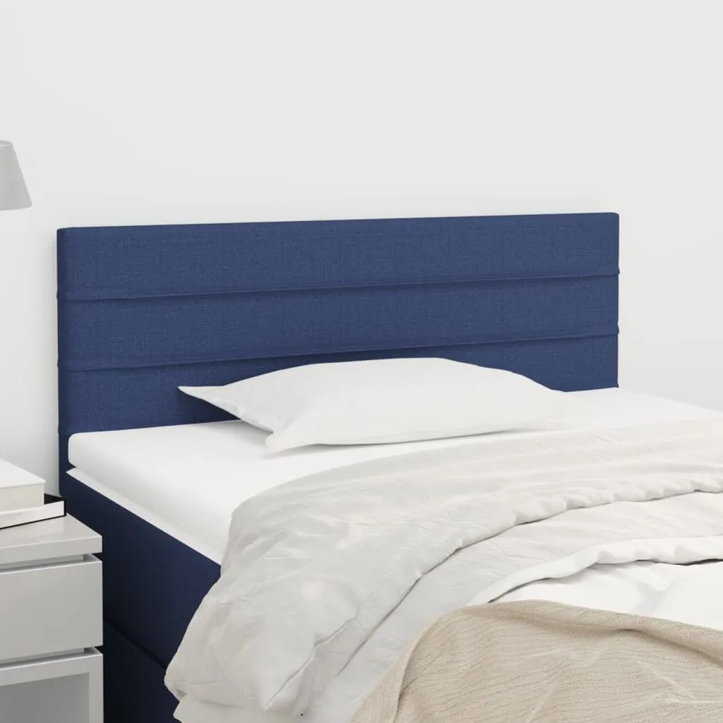 Testiera Blu 100x5x78/88 Cm İn Tessuto /