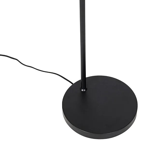 Lampada da terra di design nera con vetro oro e fumé - Zuzanna