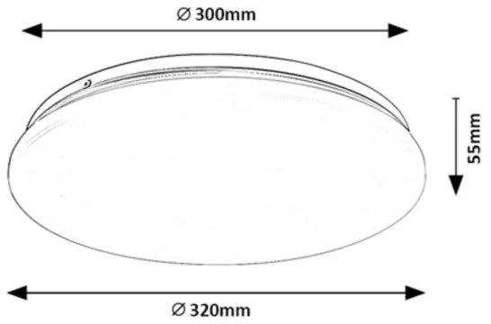 Rabalux 71102 - Plafoniera LED VENDEL LED/18W/230V 3000K 32 cm