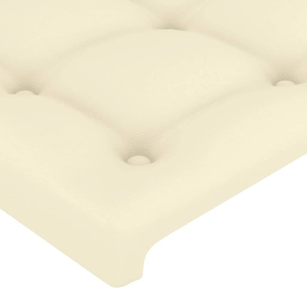 Testiera crema a led 100x5x78/88 cm in similpelle