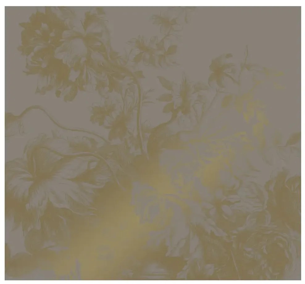 KEK Amsterdam Carta da parati panoramica Engraved Flowers Gold 7 - L