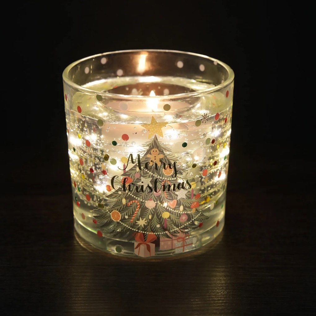 Candela Merry Christmas con LED