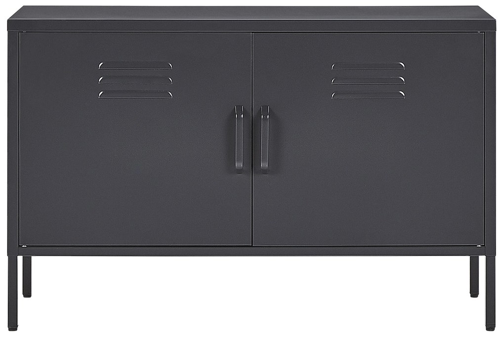 Credenza metallo nero 40 x 100 cm URIA Beliani