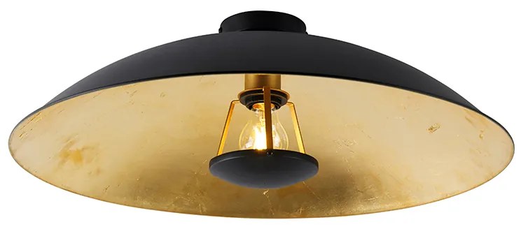 Plafoniera vintage nera con oro 60 cm - Emilienne