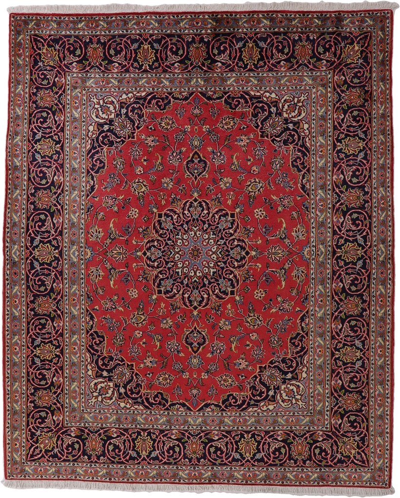 Kashan Tappeto 240 x 200 (Iran) Annodato A Mano