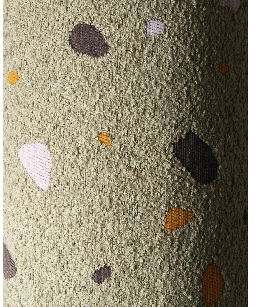 Pouf a sacco per bambini verde con rivestimento in bouclé e ciniglia Terrazzo Chair – Wigiwama