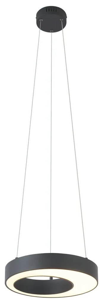 Lampada a sospensione moderna nera 35 cm dimmerabile a 3 livelli - Organici