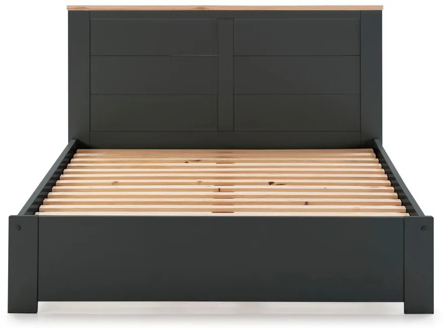 Letto matrimoniale antracite 140x190 cm Akira - Marckeric