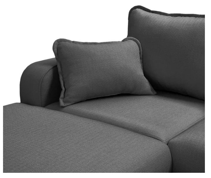 Divano angolare grigio scuro (angolo sinistro) Beata - Ropez