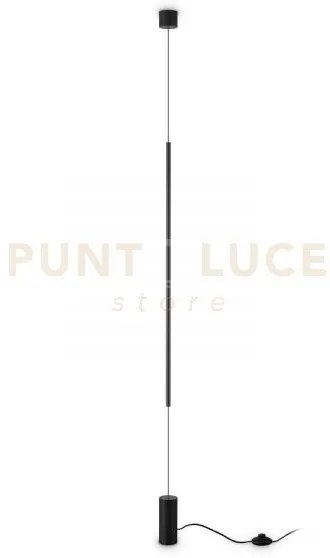 Essence round lampada da terra con sospensione 3000k 14w  1800 lm nera