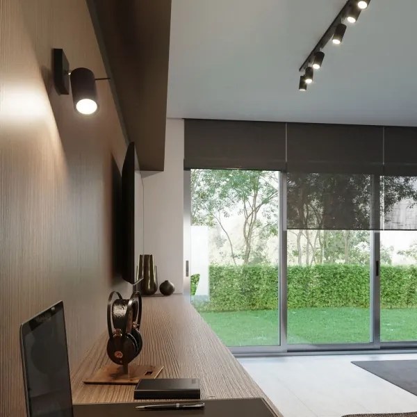 Sollux SL.1049 - Faretto da parete RING 1xGU10/10W/230V nero