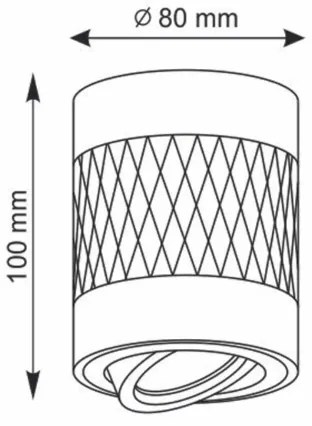 Luce Spot RUBIN 1xGU10/10W/230V nero