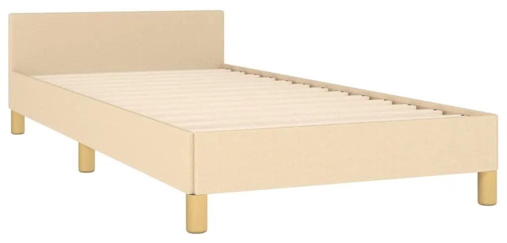 Giroletto senza materasso crema 80x200 cm in tessuto