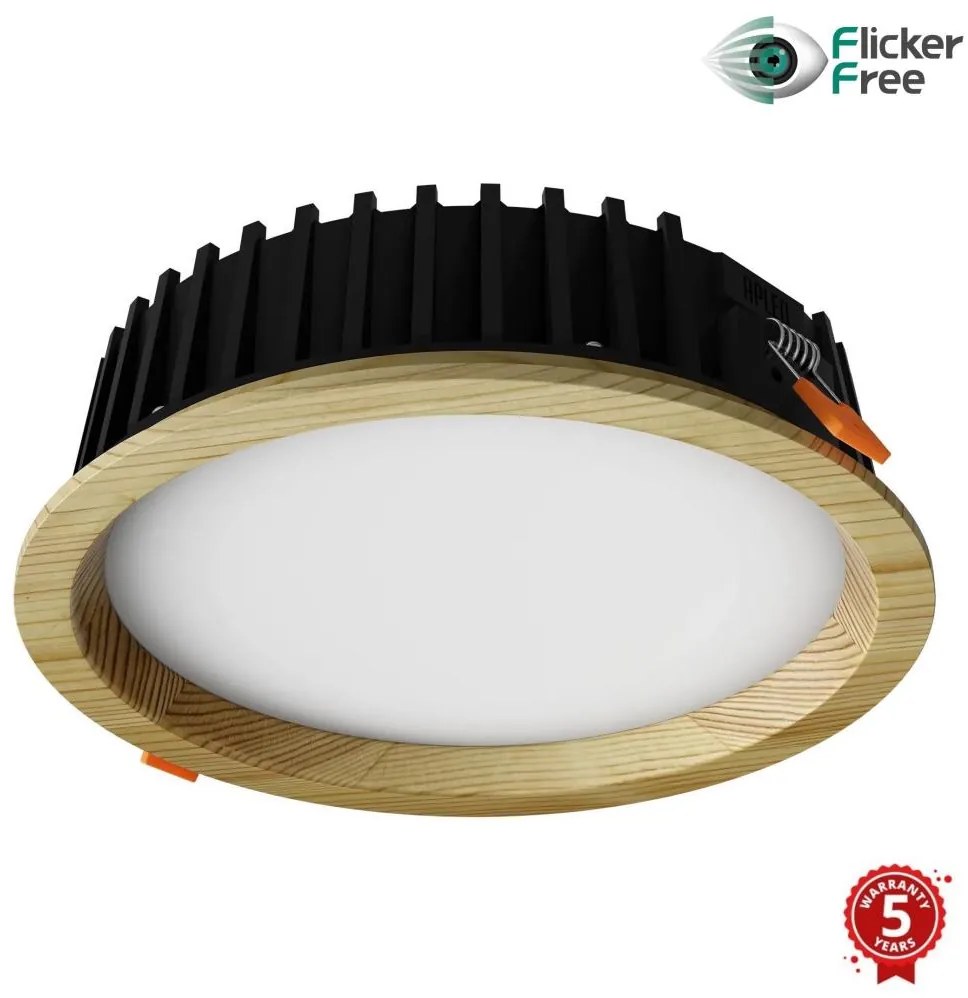 APLED-Lampada LED RONDO WOODLINE LED/12W/230V 3000K diametro 20 cm pino legno solido