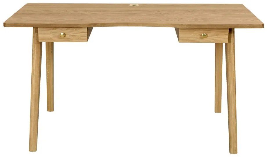 Scrivania con effetto rovere 70x140 cm Nice – Woodman