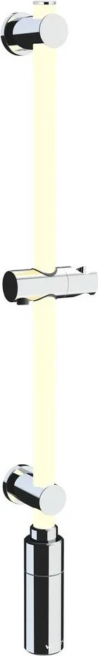Asta doccia da parete color argento 74 cm LED - Wenko