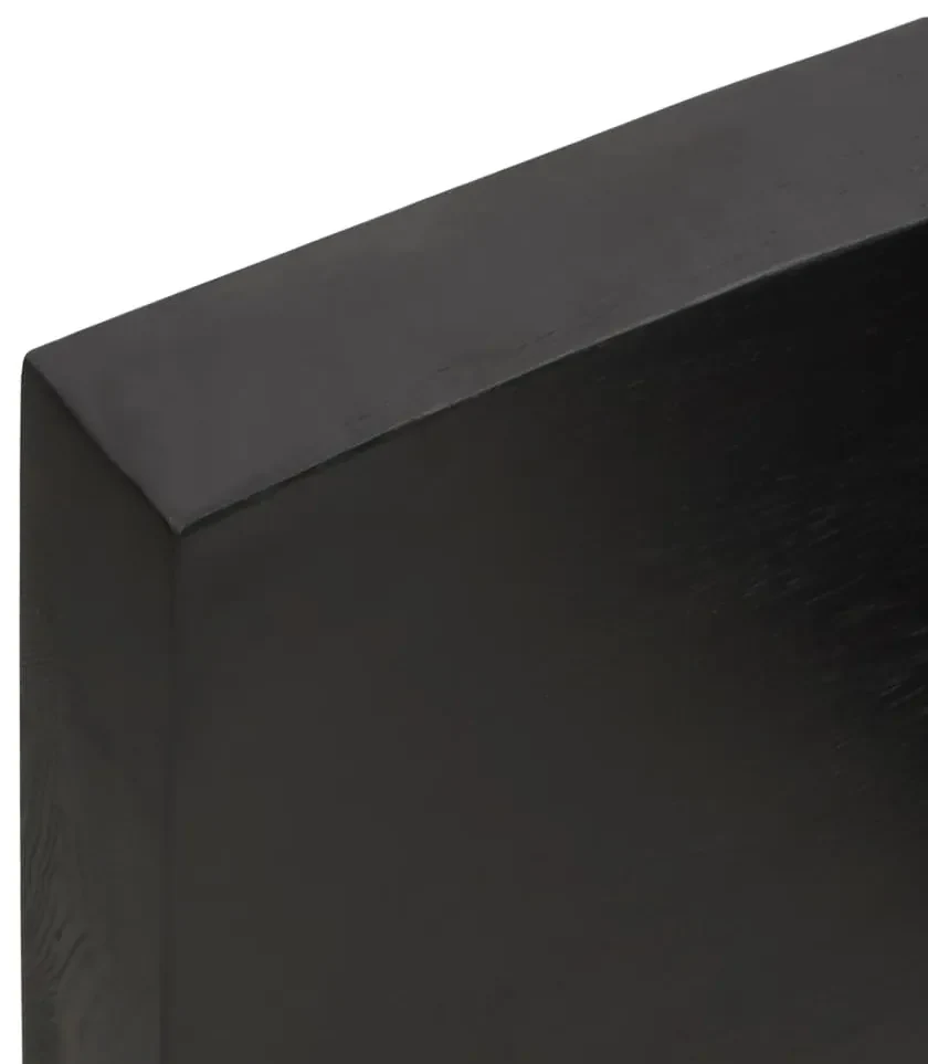 Ripiano muro grigio scuro 100x30x6 cm massello rovere trattato
