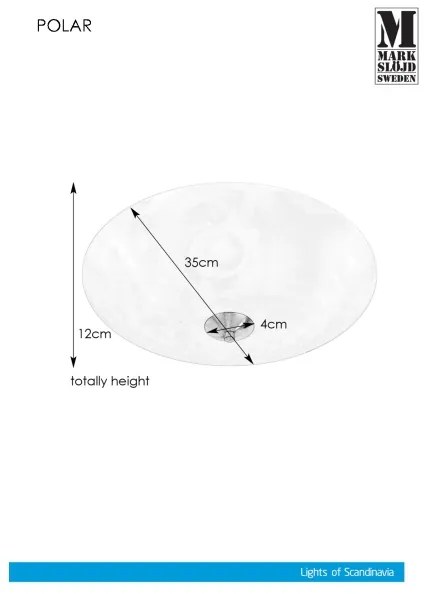 Markslöjd 107360 - Plafoniera POLAR 2xE14/40W/230V diametro 35 cm