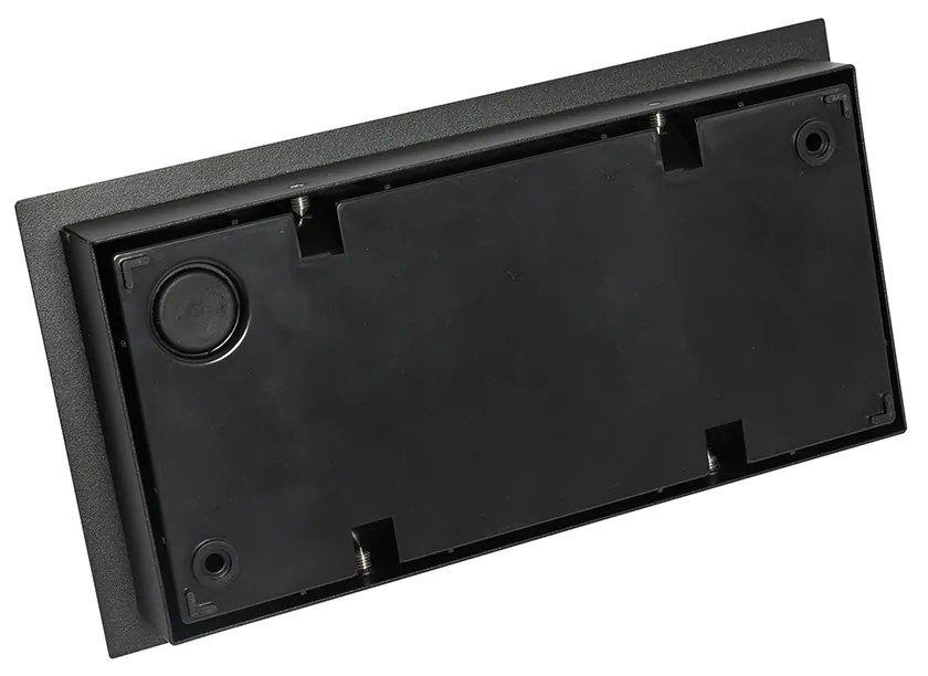 Lampada da parete per esterni moderna nera con LED 2 luci IP54 - Simon