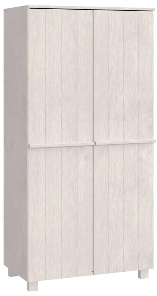 Armadio hamar bianco 89x50x180 cm in legno massello di pino