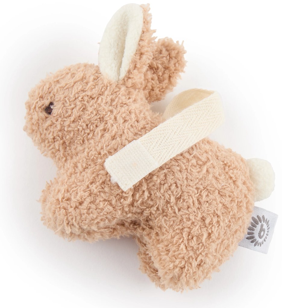 Bieco - Anello in legno con tre giocattoli rimovibili - coniglietto Fine