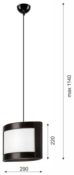 Lampadario a sospensione con filo ELODIE 1xE27/60W/230V