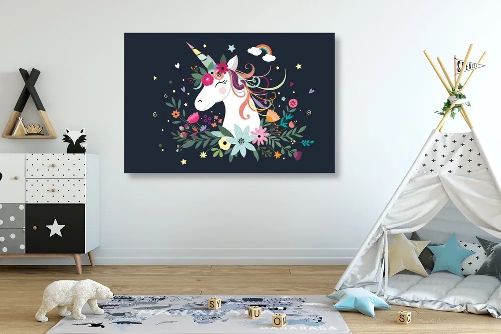 Stampa su tela – Unicorno carino