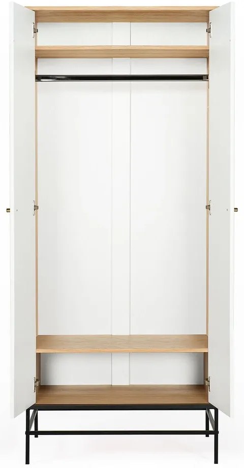 Armadio bianco 80x190 cm Mia - Woodman
