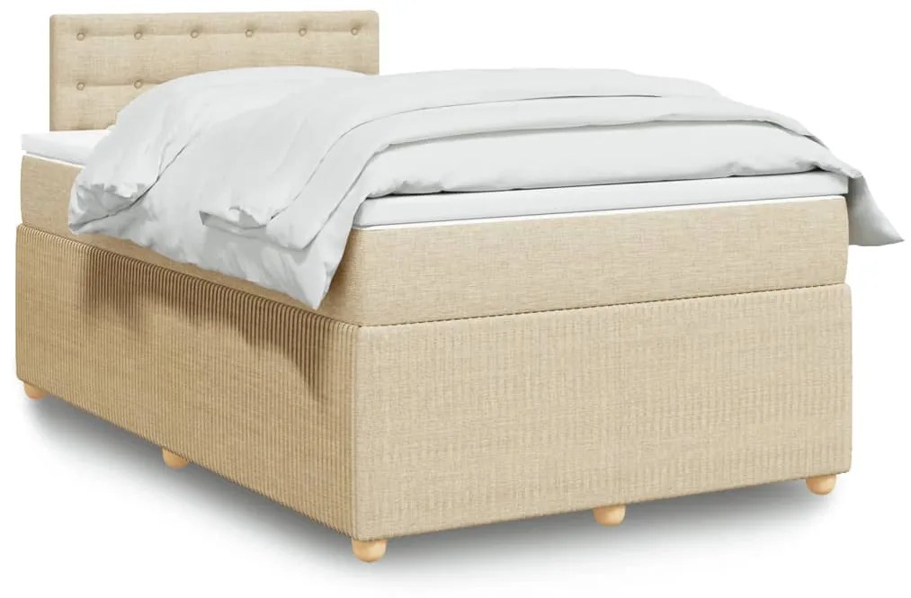 Giroletto A Molle Con Materasso Crema 120x190 Cm İn Tessuto /