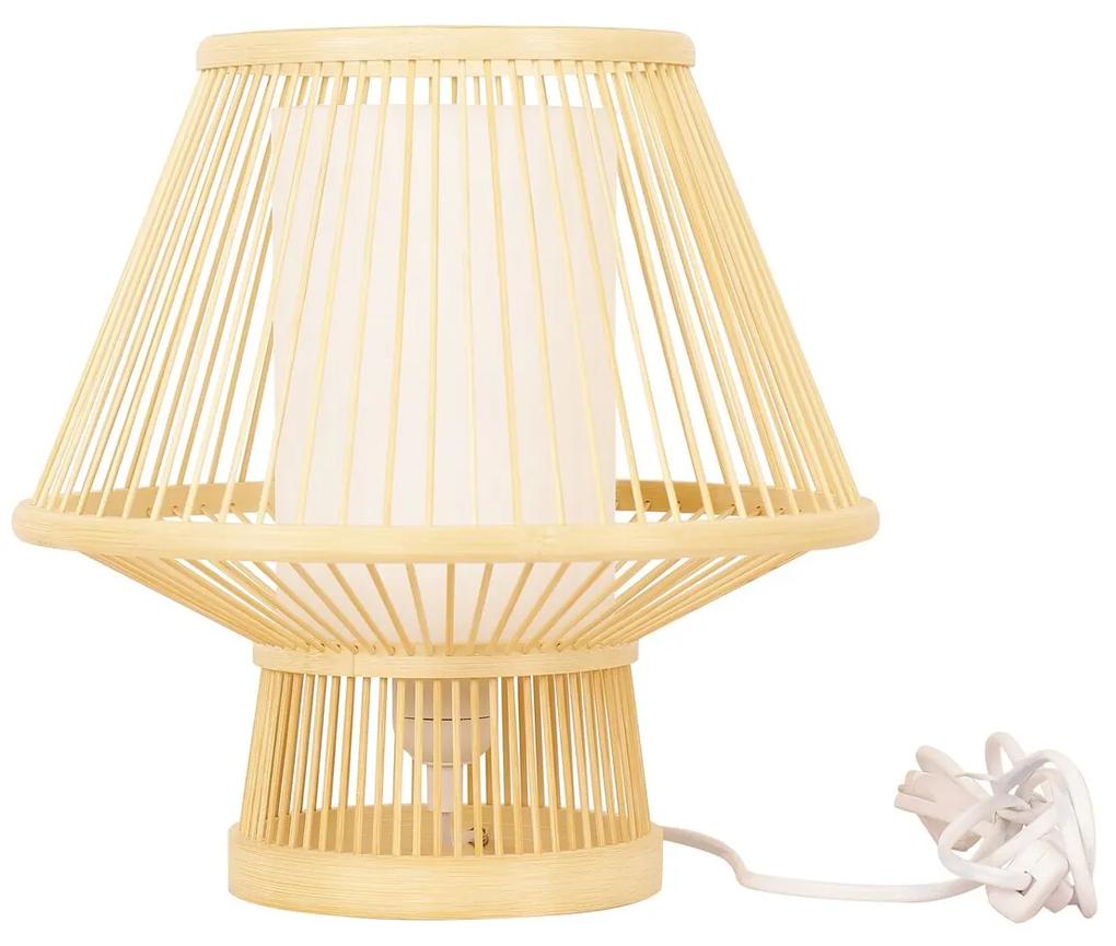 Lampada da tavolo DKD Home Decor Poliestere Bambù (30 x 30 x 30 cm)