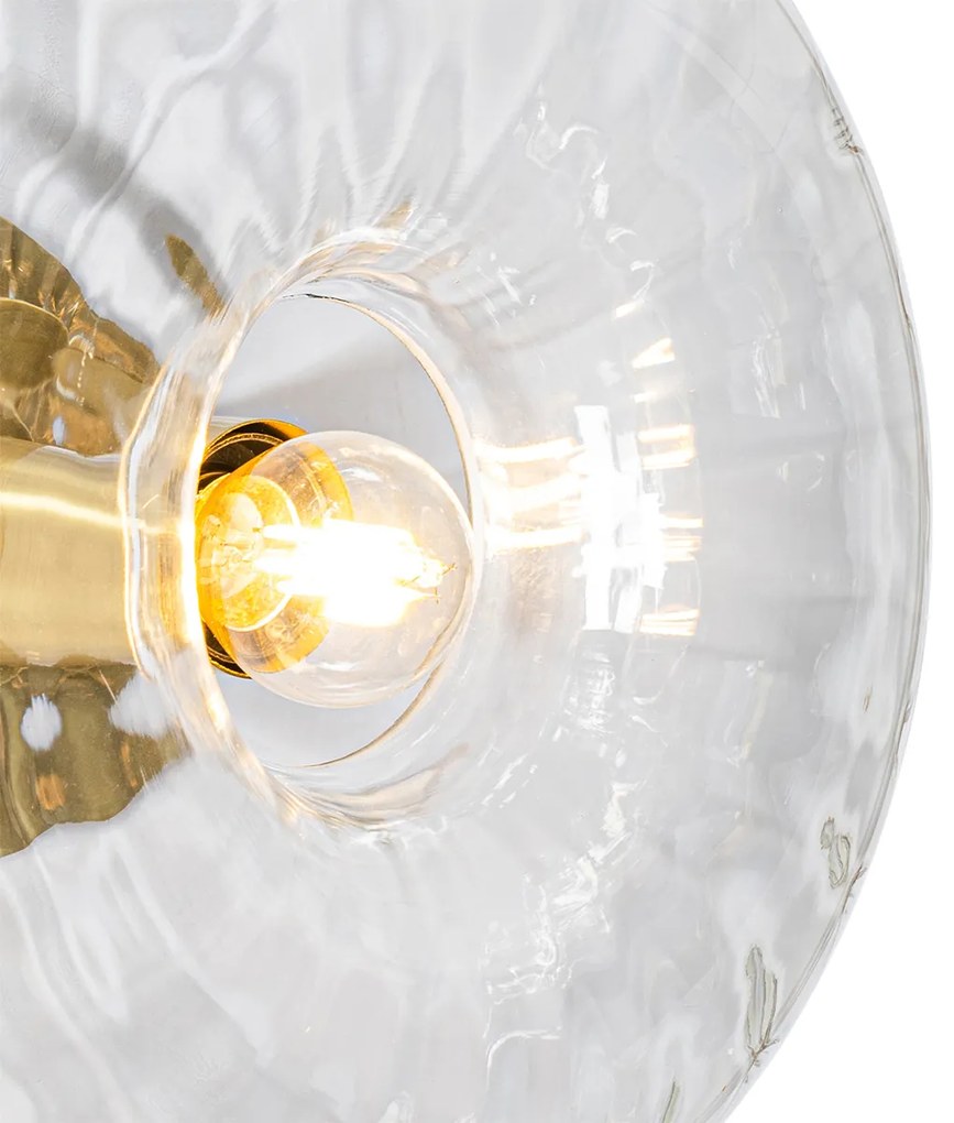 Lampada da parete smart oro con vetro incl. WiFi P45 - Ayesha