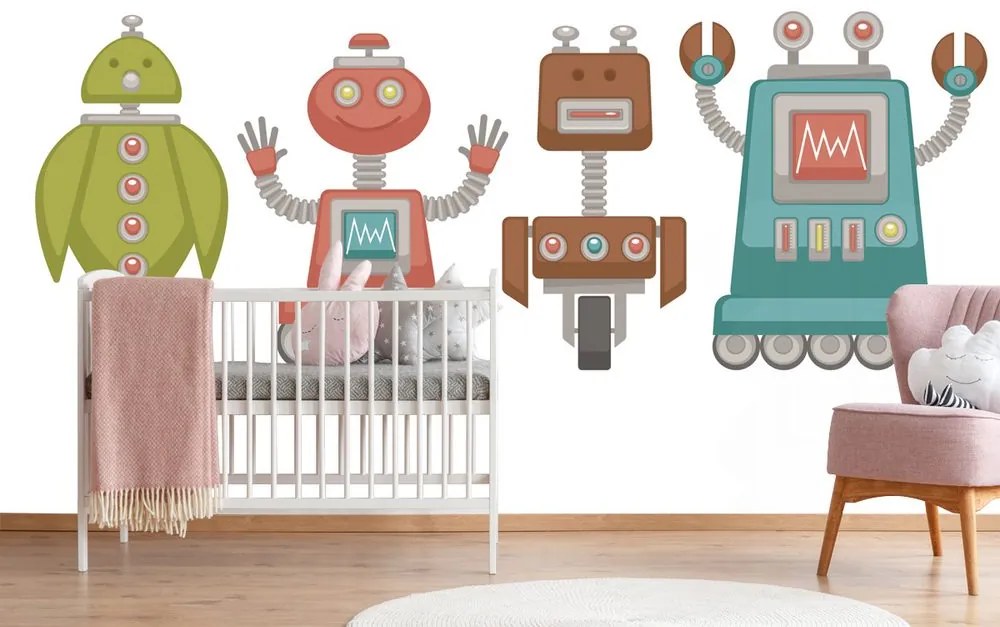Carta da parati – Famiglia di robot