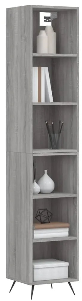 Credenza Grigio Sonoma 34,5x32,5x180 cm in Legno Multistrato