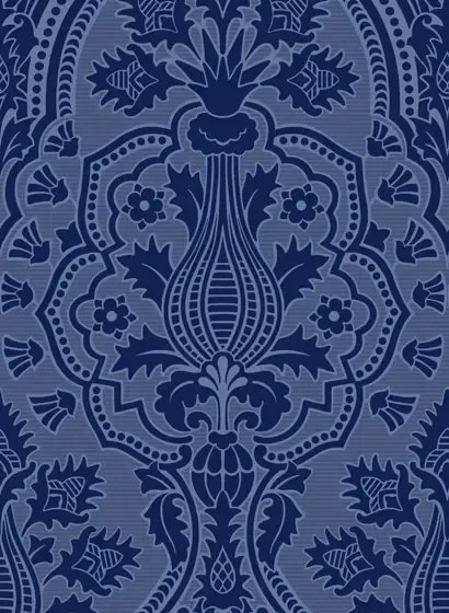 Cole & Son Carta da parati Pugin Palace Flock - Dark Hyacinth