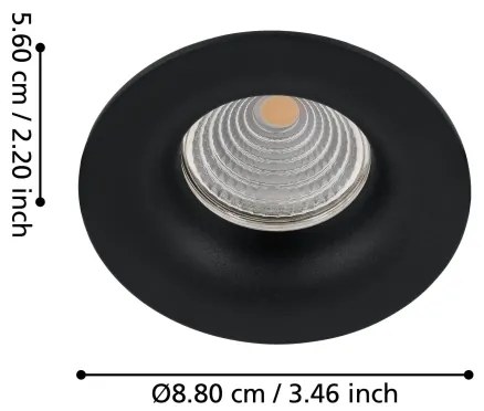 Eglo 33996 - Lampada da incasso LED dimmerabile SALICETO LED/6W/230V nero