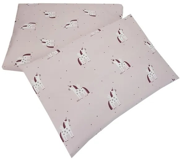 EKO - Lenzuola per culla in mussola di cotone UNICORNO 2 pezzi