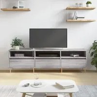 Mobile Porta TV Grigio Sonoma 150x30x44,5 cm Legno Multistrato 831274